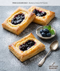 Feines Blätterteig-Törtchen mit Waldheidelbeeren (Delicado hojaldrito con arándanos silvestres)