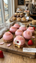 Petit Gâteau Bourbon-Vanille & Erdbeerkern (Petit Gâteau de Vainilla Bourbon y Corazón de Fresa)