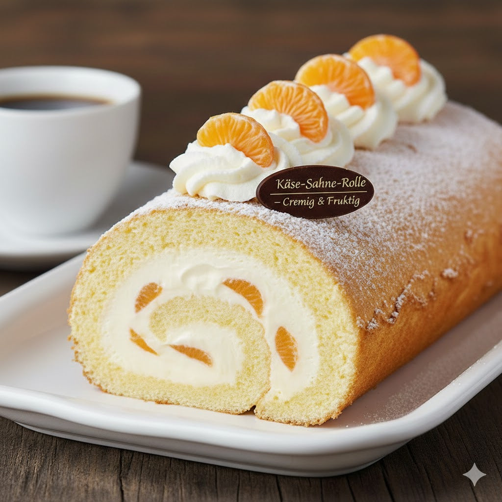Käse-Sahne-Rolle mit Mandarinen – Cremig & Fruchtig